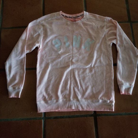 PINK Victoria's Secret Washout Pink Sweatshirt - Picture 1 of 7